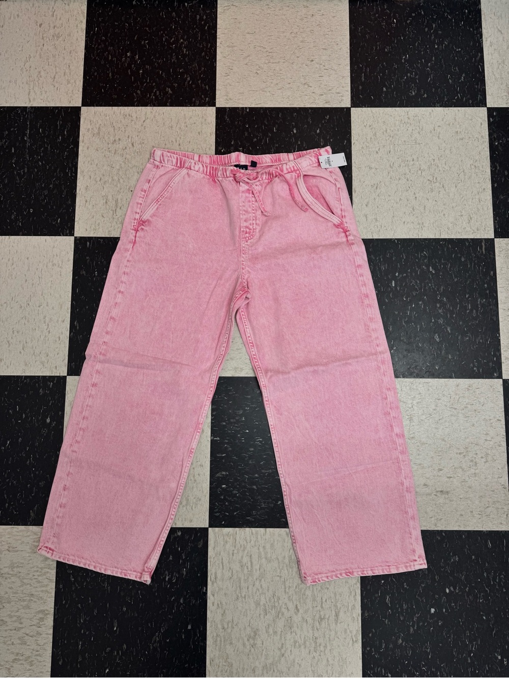 GAP Pink Wide-Leg Jeans